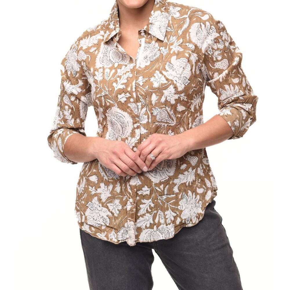 NEW TULIP CLOTHING gretchen button down blouse in nehru